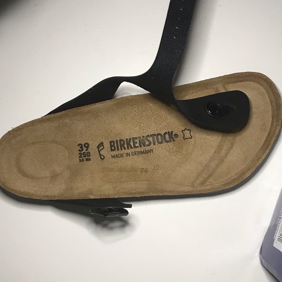 Women’s Birkenstock Gizeh Black Cork Sandals NEW - Picture 8 of 8